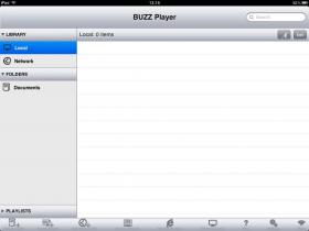 Buzz playerのメイン画面